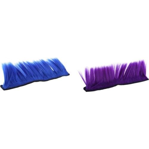 Perfeclan 2x Motorbike Skinhead Wig Punk Helmet Mohawk Wig Costume Hairpiece