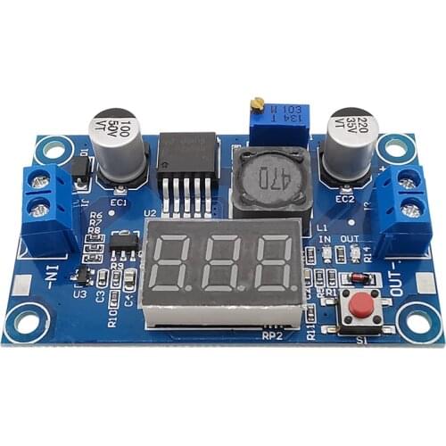 1Pcs LM2596 DC Step-down power Module with LED Display Voltmeter 4.0~40 to 1.3-37V Buck Adapter Adjustable Power Supply Module