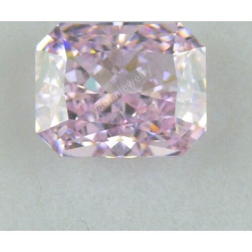 Sale 8x10mm Light Pink Color Loose Synthesis CZ Stone Octangle Shape Radiant Cut Cubic Zirconia Gems For Pink Diamondes