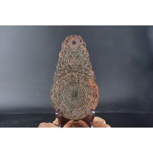 Rare Old QingDynasty HeTian Jade BI,Noble Jade Bi,hand carving crafts,best collection&adornment,free shipping