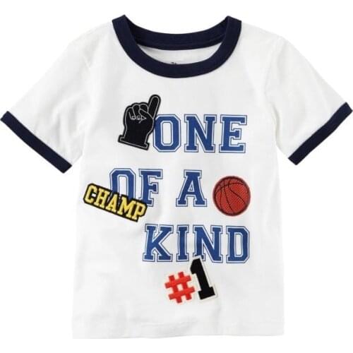 NO.1 Champion Baby Boys Tees Shirts Newborn Clothes Tops 100% Cotton Summer Children T-Shirt Toddler Blouse Kids Outfit Babywear