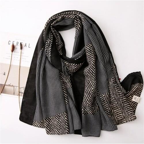 South Korea New Style Joint Plaid Cotton Scarf Soft Summer Travel Sun-resistant Multi-functional Long Shawl Womens
