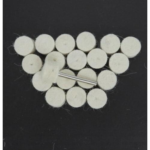 50pcs wool polishing wheel polishing disc 25mm/13mm/9mm buffing round wheel shank 3.2mm for dremel