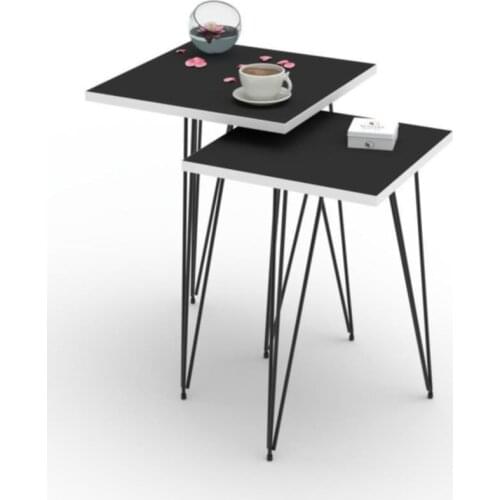 Modern Larose Zigon Coffee Table Destini Gray 2 Li (45*30*30-40*25*25) square coffe table