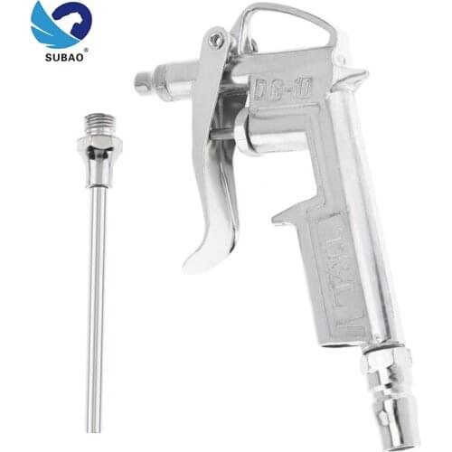 DG-10 Mini Pneumatic Blowing Dust Gun Tool with 7.5mm Air Inlet Port and Replacement Long Nozzle for Cleaning Dust