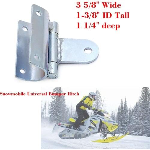 Snowmobile Universal 1" Bumper Tow Hitch Silver CNC For Polaris Ski-Doo Arctic Cat Yamaha Suzuki Honda Replace 12-101