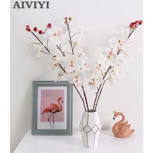 Foreign trade excellent product simulation 8 head Phalaenopsis single branch flower decoration flower arrangement flower wedding