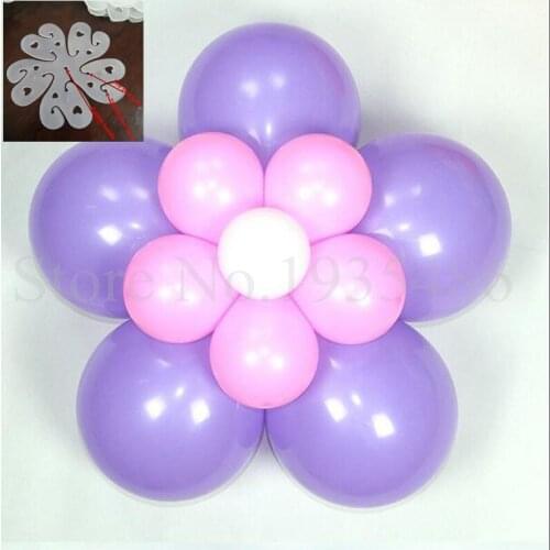 20 pcs/lot Balloons flower shape clip Foil latex balloon Flower air balls inflatable toys wedding party birthday decorantion