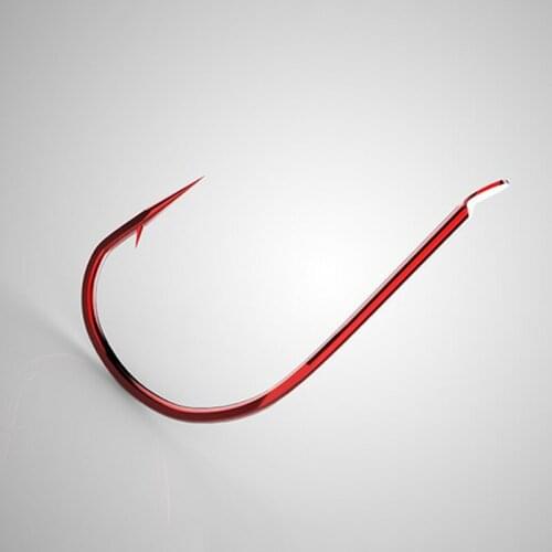 1#/2#/3#/4#/5#/6#/7#/8#/9#/10# Super Sharped Fishing Hooks High Carbon Steel Fish Hook High Quality red color