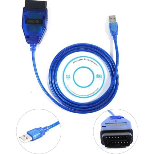 1pc VAG-COM 409.1 Vag Com 409Com Vag 409.1 Kkl OBD2 USB Diagnostic Cable Scanner Interface for VW Audi Seat