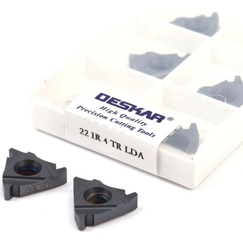 10Pcs 22ER 22IR 4.0TR 5.0TR 6.0TR TR LDC LDA CNC Lathe Trapezoid Thread Turning Tools Carbide Insert High Quality Wear-Resistant