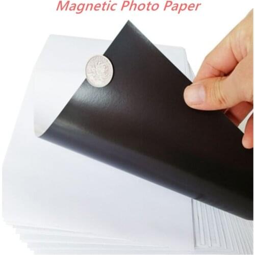 10pcs Magnetic Printing Paper Inkjet Printing Sheets Printable Photo Paper Sheet Magnet For Crafts Spellbinder Refridge Sticker