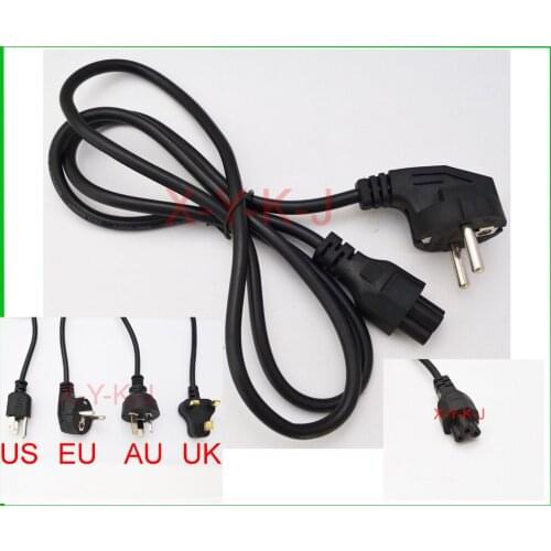 100pcs Wholesale AC Power Cord cable for laptop adapter lead Adapter EU US AU UK Plug All Available