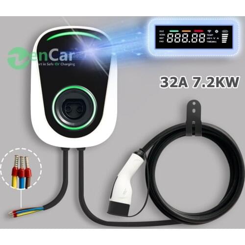 32A 1 Phase EV Charger Wallmount Electric Vehicle Charging Station EVSE Wallbox with Type 2 Cable IEC 62196-2 for Mercedes-Benz