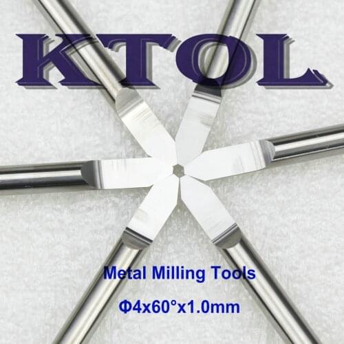 60 Degree 4*1.0mm Metal Milling Tools Engraving Bits CNC Cutter V Bit Router Carbide End Mill Engraving Tools for Steel Aluminum