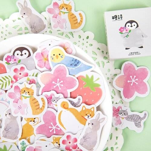 8SETS/LOT garden adoration series markers photo album decoration seal DIY box paper Sticker