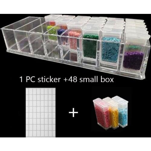 Diamond Painting Storage Box and Label paper Diamond Painting Tool Rhinestone Stone Storage Diamond Painting Accessories a176