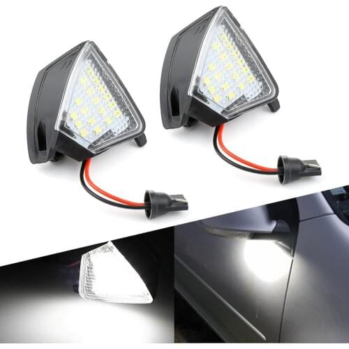 AUXITO Car LED Under Side Mirror Lights Puddle Lamp for VW Golf 5 Plus Eos Passat CC Jetta MK3 Touran Sharan MK2 7N Accessories