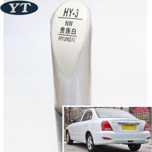 Car scratch repair pen, auto paint pen WHITE color for Hyundai IX35 IX25 Elantra Accent I30 Verna Tucson Sonata Santafe
