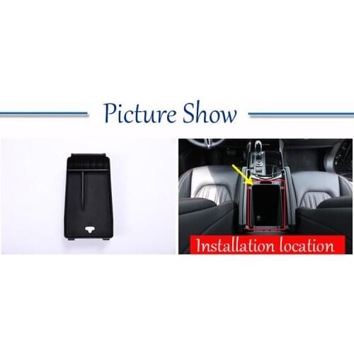 Car Central Armrest Storage Box Auto Phone Box for Maserati Ghibli 2016 2017