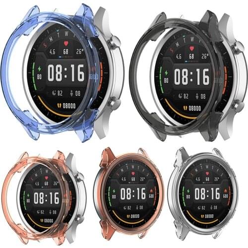 Watch Case For Xiaomi Mi Watch Color Sport Case Silicone Protective Cover Shockproof Soft TPU Protector Shell Frame