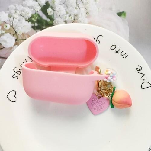 For Huawei Honor Choice Earbuds X1 Case Cute Sweet Peach Pendant Non-slip Protector Hearphone Cover Honor X1 Earbuds case