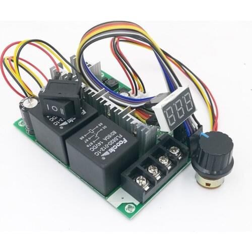DC10V~55V digital display PWM speed controller Forward and reverse DC motor 0~100% adjustable drive module Input 12V 24V 40A