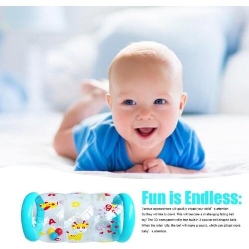 Infant Crawling Roller Toys 6 Month Baby Toy Inflatable Portable PVC Educational Game With Baby Bells Roller Fitness Toy Gifts