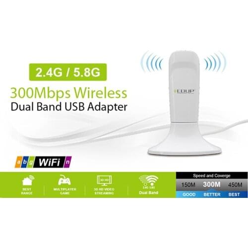 EDUP EP-DB1305 300Mbps Wireless Dual Band USB Adapter WIFI Network Adapter Free Shipping