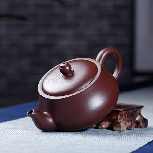 Purple clay raw ore purple clay raw ore Dahongpao flat cover bowl pot all manual purple clay pot