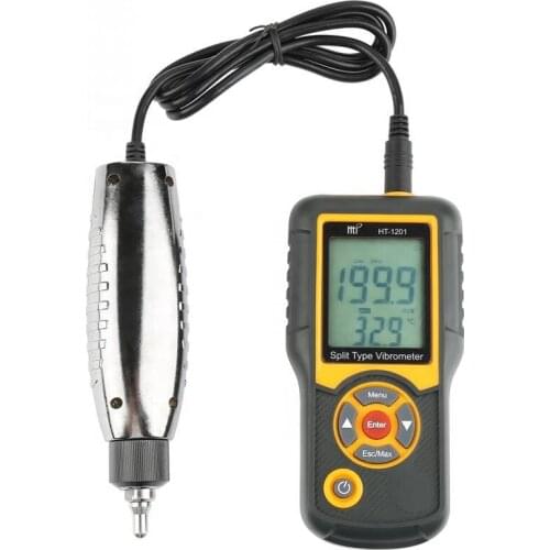 HT-1201 Portable LCD Vibration Analyzer Tester Meter Vibrometer Gauge 0.1-199.9m/s