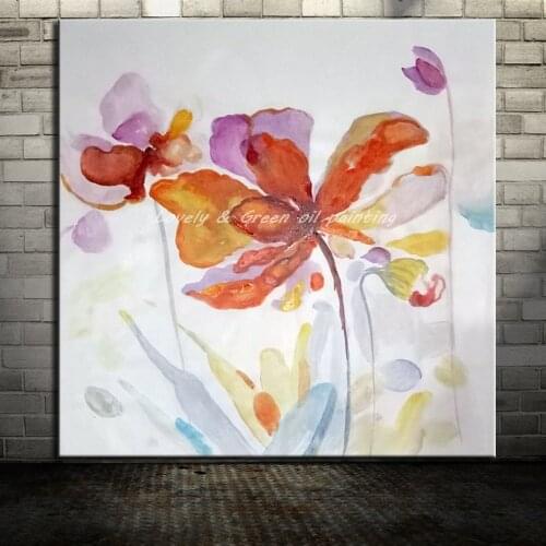 Frameless Wall Painting Pictures Hand Painted Flower Oil Painting On Canvas Modern Abstract Wall Art For Living Room Home Decor