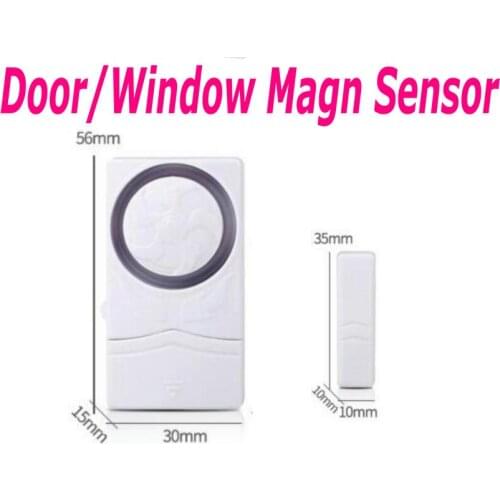 2 pcs Office/Home Security Door Window Magnetic Sensor, Small size Key dimension Open gate alarm siren access controller system