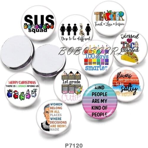 TEACH 12mm18mm 20mm Snap button jewelry DIY Bracelet Round photo glass cabochons P7120