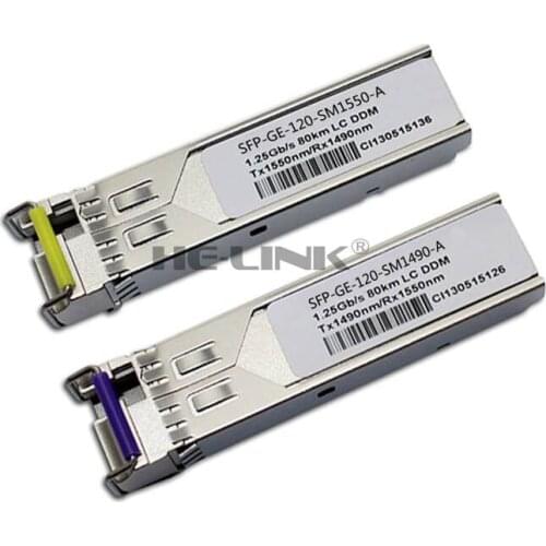 LODFIBER SFP-GE-120-SM1490-A/SFP-GE-120-SM1550-A H-3-C Compatible 1.25G 1490/1550nm BiDi 120km Transceiver