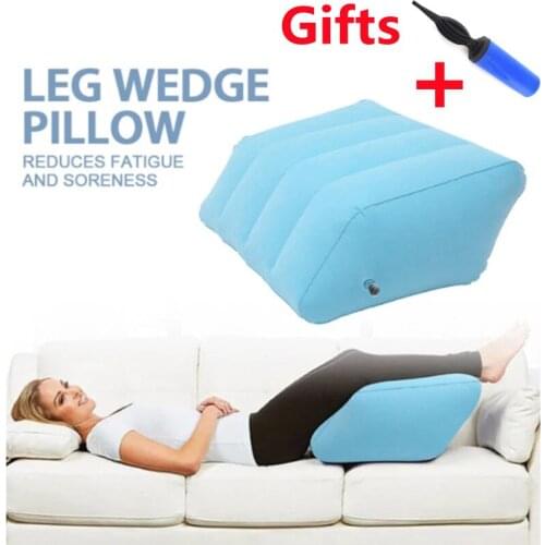 Soft Inflatable Wedge Pillow For Leg Heaven Rest Pillow Cushion Lightweight Kneehelps Relieve Edema, Travel Office Home