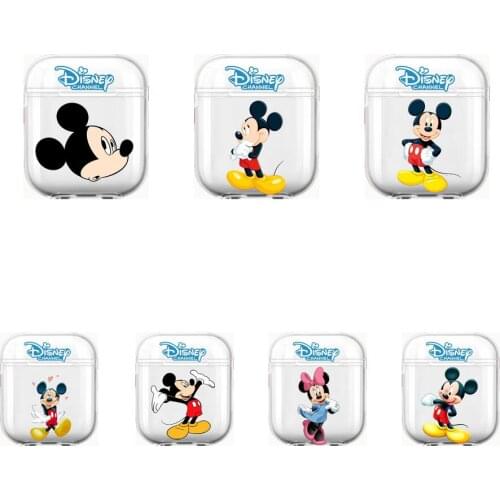Mickey Soft Silicone Cases For Airpods 1/2 Protective Bluetooth Wireless Earphone Cover For Air Pods Charging Box Bags