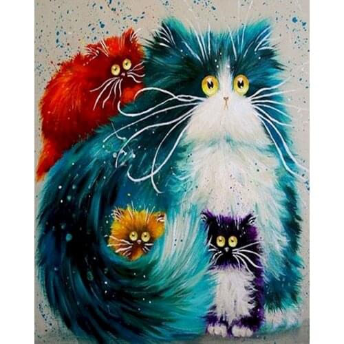 GATYZTORY Frame Animals Cat DIY Painting By Numbers Wall Art Picture Hand Painted Oil Painting For Home Decor Artwork 40x50cm
