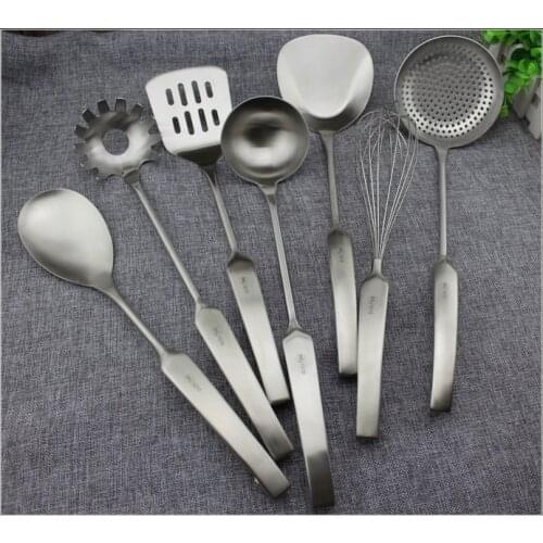 NSF 18-10 Kitchen Utensil Set, 7 Essential Utensils for Easier Cooking, Baking, Grilling and Serving With Bonus Holder Stand