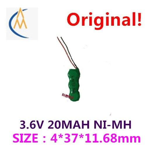 NI - MH button nickel metal hydride rechargeable batteries/button 20 mah 3.6 V belt fuses backup with one word