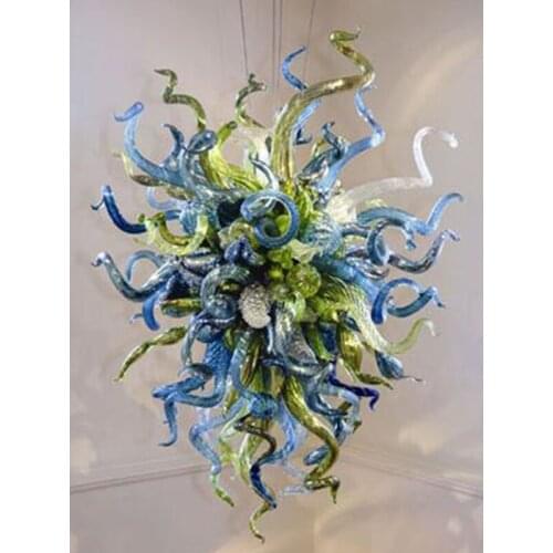 New Decoration Artistic Floral Modern Glass Chandelier Light Fixture Indoor Lighting Hanging Lamps Chihuly Style Chandeliers