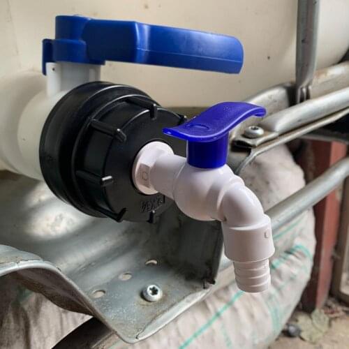 IBC Tank Outlet Tap Adapter 3/4in Coarse Thread Connector Fitting Ton Barrel Faucet Acid And Alkali Resistant Plastic Adapter