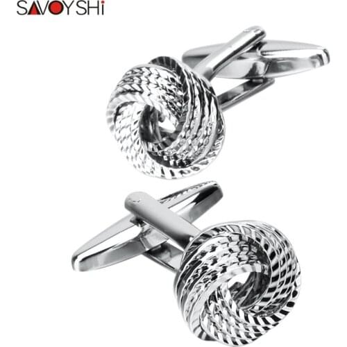 SAVOYSHI Twisted Cufflinks for Mens Shirt Cuff nails knot Cuff link High Quality Brand Jewelry Gift Drop Shipping Gemelos
