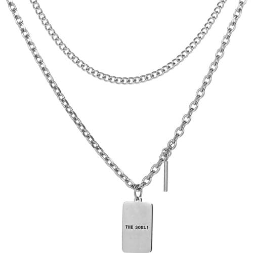 Vintage Multilayer Silver Color Chain Choker Necklace for Women Fashion Punk Metal Face Charm Choker Necklaces Trend Jewelry