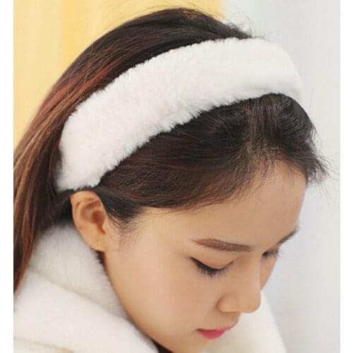 Furling Girl 1 PC Faux Mink Fur Hair Bands Hand Made Fur Head Bands for Women Faux Rabbit Fur Hair Accessories