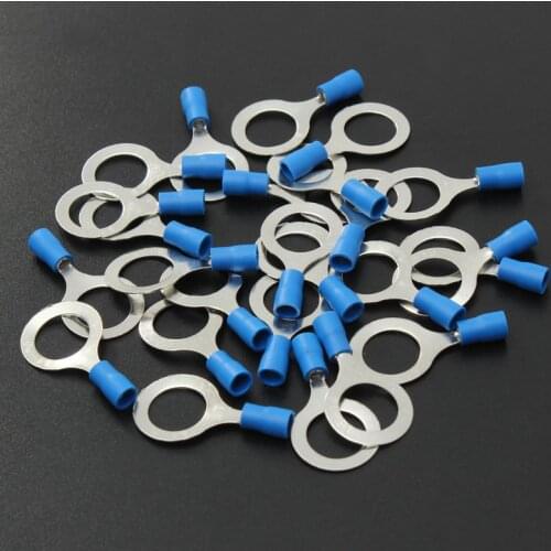 16-14AWG 1.5-2.5mm Insulated Ring Terminal Connector Red M3/M4/M5/M6/M8/M10/M13 PVC Wire Cable Electrical Crimp Terminal