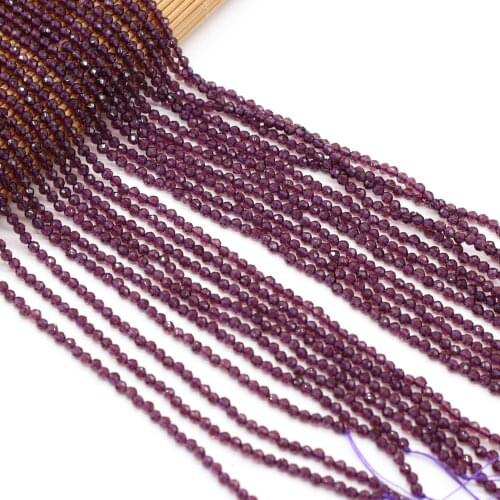 2pcs Natural Agates Stone Bead Purple Spinels Loose Stone Beads for Jewelry Making DIY Bracelet Necklace Wholesale Size 3mm