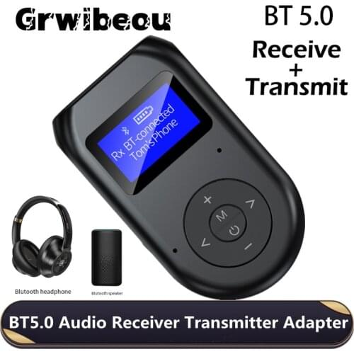 3 in 1 Bluetooth-compatible 5.0 Transmitter and Receiver Wireless Bluetooth-compatible Adapter with Display Screen Low Latency