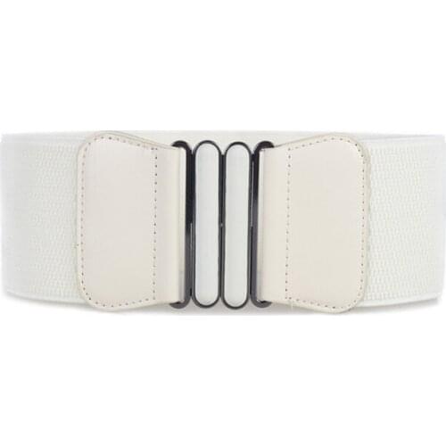 Brand New Waist Belts Women Fashion Lady Solid Stretch Elastic Wide Belt Dress Adornment For Women Waistband