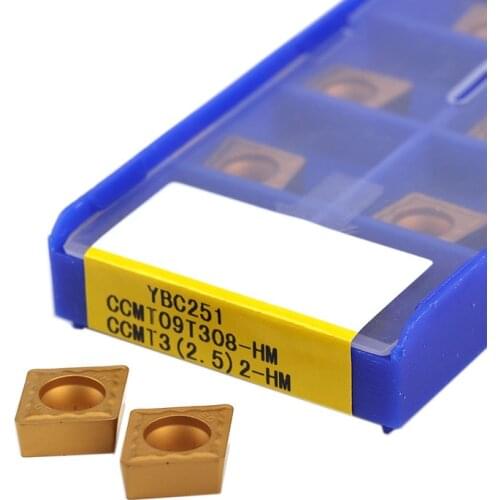 CCMT060204-HM YBC251 CCMT09T304-HM YBC251 YBC252 CNC Lathe Tool CCMT09T308-HM YBC252 YBC251 Carbide Insert External Turning Tool
